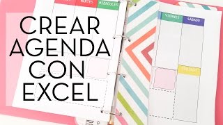 Cómo crear tu propia agenda con excel Tutorial paso a paso  How to do a planner with excel [upl. by Elcin]