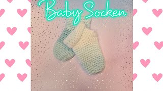 Baby Socken häkeln  super einfach  Geschenk zur Geburt [upl. by Dewar684]