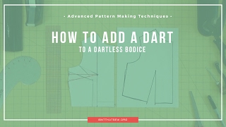 Advanced Pattern Making Techniques Adding a dart to a dartless pattern full bust adjustment [upl. by Oz]