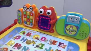 VTECH Touch amp Learn Activity Desk Deluxe  Toy Fair 2016 [upl. by Rovit510]