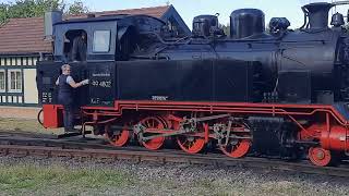 Steam locomotive shunting Putbus Germany [upl. by Eidnar]