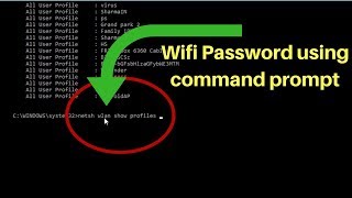 How to show wifi password using Command Prompt on Windows 10 [upl. by Allicerp769]