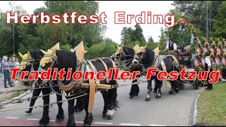 Herbstfest Erding  Traditioneller Festzug [upl. by Nellda]