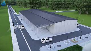 Prefabricated steel metal frame storage warehouse building for USA [upl. by Eulaliah]