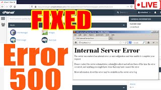 🔴LIVE How to fix 500 internal server error [upl. by Nnairrek352]