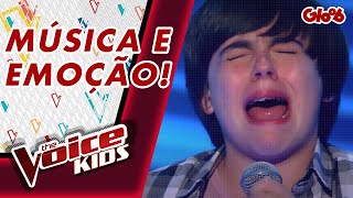 VOZES SELECIONADAS JÁ TEVE CHORO E TUDO  THE VOICE KIDS  Mundo Gloob [upl. by Pell]