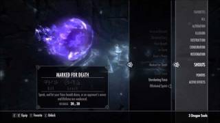 Skyrim  Dragon Shout Guide Marked For Death [upl. by Gardell]