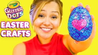 DIY Easter Crafts with GLITTER DOTS [upl. by Zetneuq]