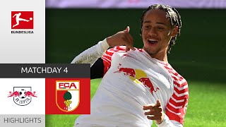 Xavi Show  RB Leipzig  FC Augsburg 30  Highlights  Matchday 4 – Bundesliga 202324 [upl. by Eam]