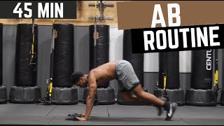 45 MIN  SIX PACK AB Workout  BODYWEIGHT WORKOUT HOME WORKOUT [upl. by Redfield]