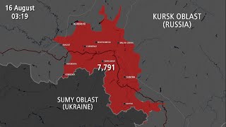 Ukraine Invasion of Russia Kursk Attack – Every Hour August 616 [upl. by Eedia]