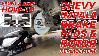 Chevy Impala Front amp Rear Brake Pads Plus Rotors Replacement HowTo [upl. by Ntisuj]