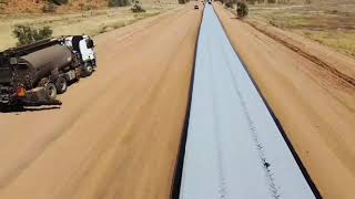 bitumen sealing at Innamincka SA [upl. by Philbin589]