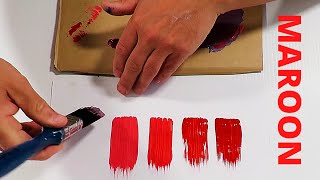 How To Make Maroon Color With Paint Fast And Easy [upl. by Akiam]