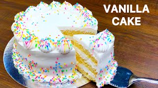 Vanilla Cake Recipe  Vanilla Cake Without Oven  Birthday Cake Recipe [upl. by Barmen]