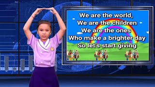 We Are The World with actions  Graduation Song We are the World For Children [upl. by Eniamahs38]