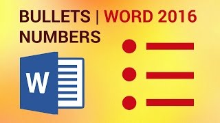 Custom Numbering and Bulleting in Word 2016 [upl. by Nerfe546]