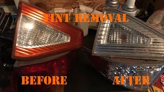 Untinting Tail Lights VHT painted tail light removalPart 1 [upl. by Leonelle]