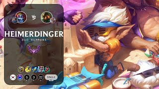 Heimerdinger Support vs Nautilus  KR Master Patch 142 [upl. by Ibib]