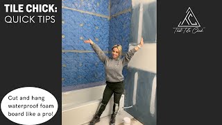 Foam Board Tile Waterproofing Tile Chick Quick TIPDIY [upl. by Oretos873]