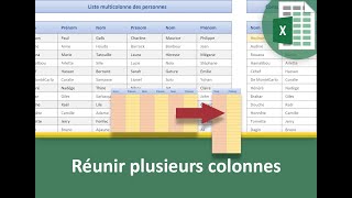 Réunir les données de plusieurs colonnes par calcul Excel [upl. by Anerdna]