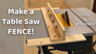 EASIEST TABLE SAW FENCE Quick simple and affordable [upl. by Yorled7]