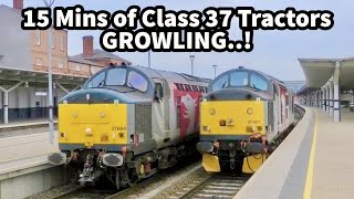 15 Mins of MIGHTY Class 37s GROWLING around the UK Rail Network [upl. by Lejeune]