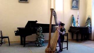 Georgiana Rosioru harp  A Hasselmans Petite Berceuse [upl. by Aivlys]