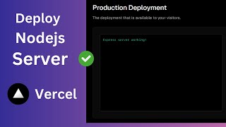 How To Deploy Nodejs Server to Vercel  Nodejs Tutorial [upl. by Ebert]