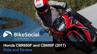 Honda CBR650F and CB650F 2017  Review Preview  BikeSocial [upl. by Aihtnyc293]