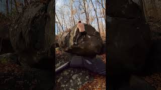 Jupiter V5 At Haycock Mountain bouldering climbing outdoors rockclimbing [upl. by Bajaj]