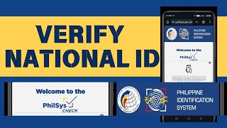 HOW TO VERIFY PHILIPPINE NATIONAL ID ONLINE verifynationalid philsysverification philsys [upl. by Wittie]