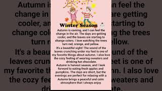 English Reading Practice  Short Story  Winter Season  Improve Your English  English Story [upl. by Alitta]