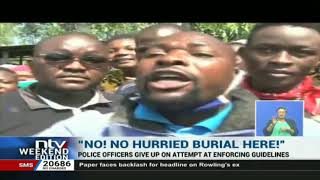 Abenny Jachiga burial Drama as fans seal off grave of late Ohangla musician [upl. by Eimar]