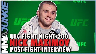 Nick Maximov credits Diaz brothers after win I was built for this moment  UFCVegas47 [upl. by Orpah]