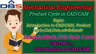 DBS Introduction to cad product cycles cad cam cim advantages amp disadvantages IVBTech I Sem [upl. by Siulegroj]