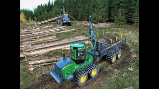 🌲4K Elephant amp 1510G • Ponsse amp John Deere • Perfect Forwarder Team • KluteLente • DroneScenes🌲 [upl. by Klina]