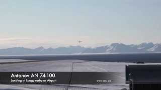 Landing at Longyearbyen Airport  Antonov AN74100 [upl. by Sackville]