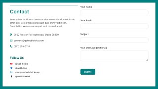 How to Create an Awesome Contact Us Page in Elementor FREE Contact Form Design Tutorial 2024 [upl. by Yramanna]