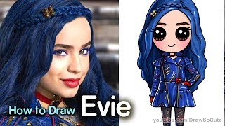 How to Draw Evie  Disney Descendants 2 [upl. by Itisahc]