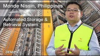 Monde Nissin Automated Storage and Retrieval System ASRS from Dematic [upl. by Enitsuga]