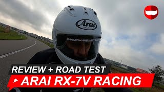 Arai RX7V Racing FullFace Helmet Review and Road Test  ChampionHelmetscom [upl. by Loftus]