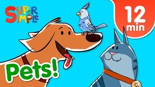 Our Favorite Songs About Pets  Kids Songs  Super Simple Songs [upl. by Kenn]