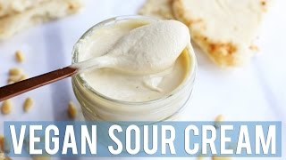 2MINUTE VEGAN SOUR CREAM  Fablunch [upl. by Nadean618]