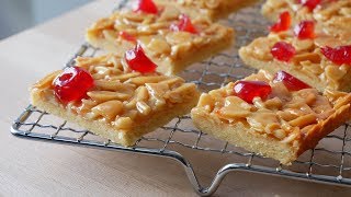 Florentiner Schnitten Backen Rezept  Baking Florentine Slices Recipes  ENG SUBS [upl. by Hayarahs928]