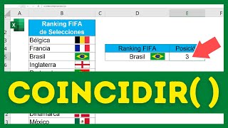 cómo USAR la Función COINCIDIR en Excel 4 Ejemplos [upl. by Hirza]