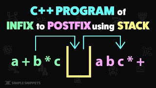 C PROGRAM to Convert Infix to Postfix Expression using STACK Data Structure With Full Code  DSA [upl. by Botti]