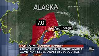 Massive 70 earthquake rocks Anchorage Alaska  Special Report [upl. by Montagu656]