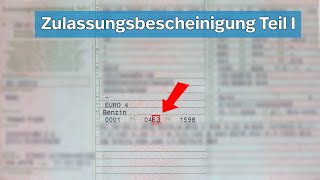 Zulassungsbescheinigung Teil 1 – Schnell erklärt I Kennzeichenboxde [upl. by Neerod]