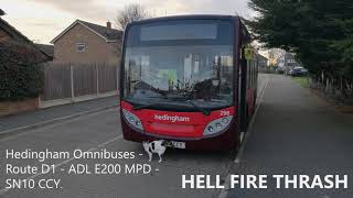 Hedingham Omnibuses  Route D1  ADL E200 MPD  SN10 CCY [upl. by Ahsier]